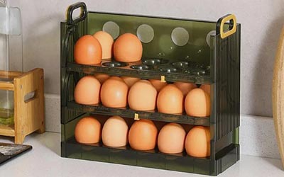 Трехуровневый контейнер для яиц в холодильник
